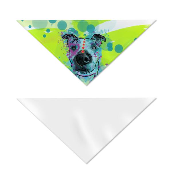 Hunde-Bandana Sancho - Popart Hundedesign, 100 % Polyester, 70x30 cm, verstellbar, waschbar